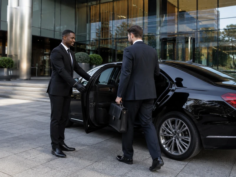 Corporate Transportation with a luxury chauffeur-driven vehicle for executive business travel and corporate events.