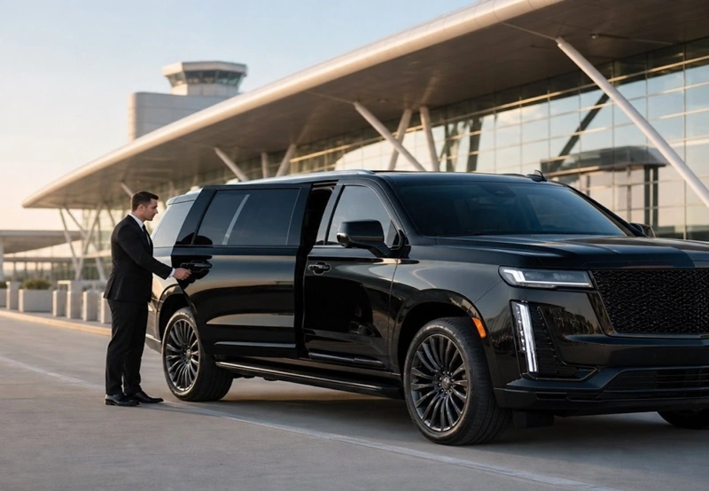 Luxury SUV chauffeur service with a premium SUV and professional chauffeur for executive, airport, and VIP transportation.